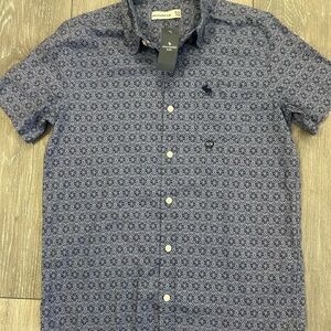 Abercrombie Kids Blue Patterned Button Down Shirt
